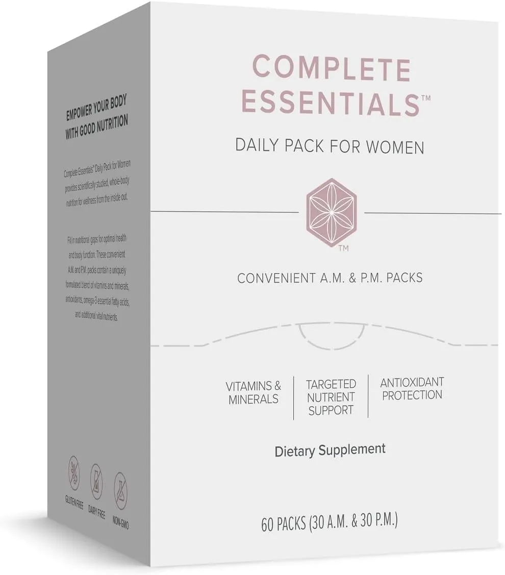 Complete Essentials™ Daily Pack for Women - Balanced Micronutrients for Optimal Women's Health & Performance - Antioxidants to Fight Oxidative Stress - Convenient Individual Packs - 30-Day Supply