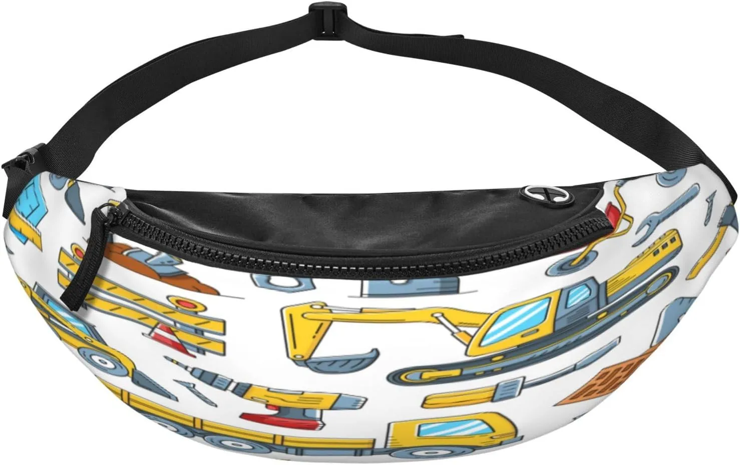Construction Tools Machinery Fanny Pack, Crossbody Waist Packs for Women Men Waist Bags with Adjustable Strap for Travel Running Hiking Sport