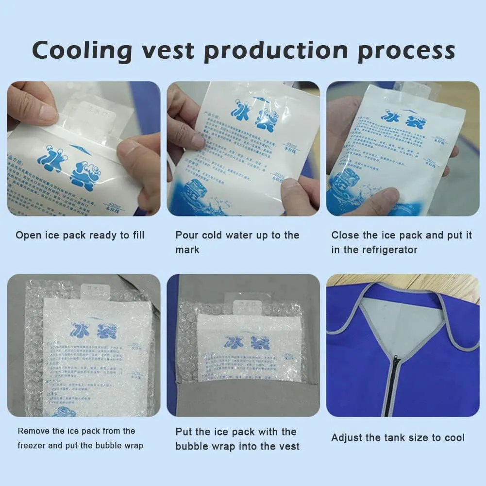 Cooling Vest, Sports Cool Vest with 6 Ice Packs Men Women for Ice Shirts