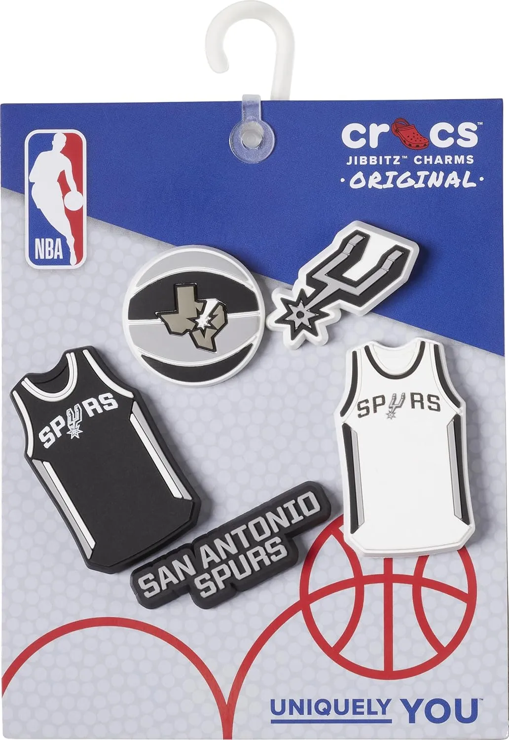 Crocs Jibbitz Shoe Charms, NBA Basketball Teams Sports Collection Multi Packs