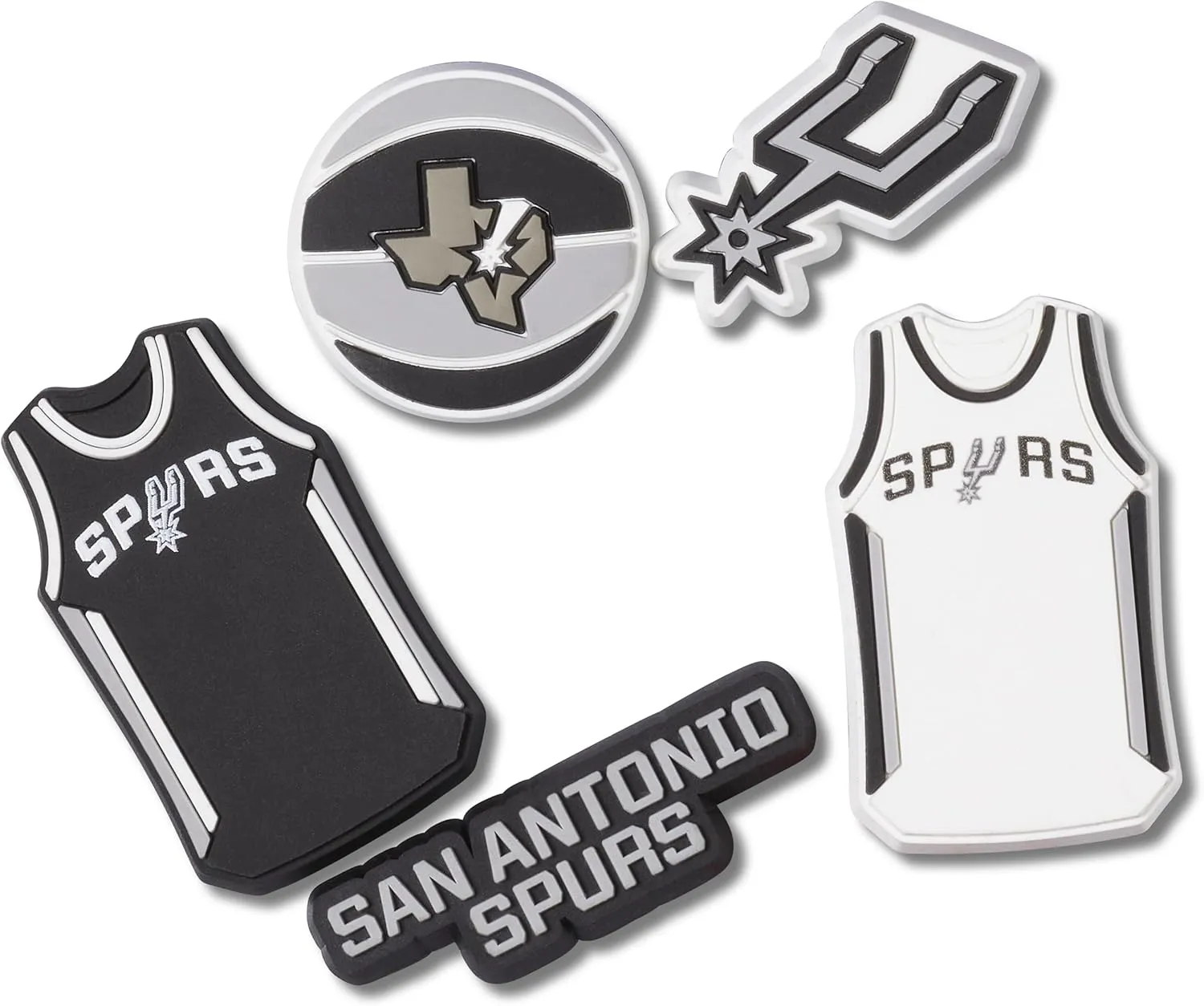 Crocs Jibbitz Shoe Charms, NBA Basketball Teams Sports Collection Multi Packs