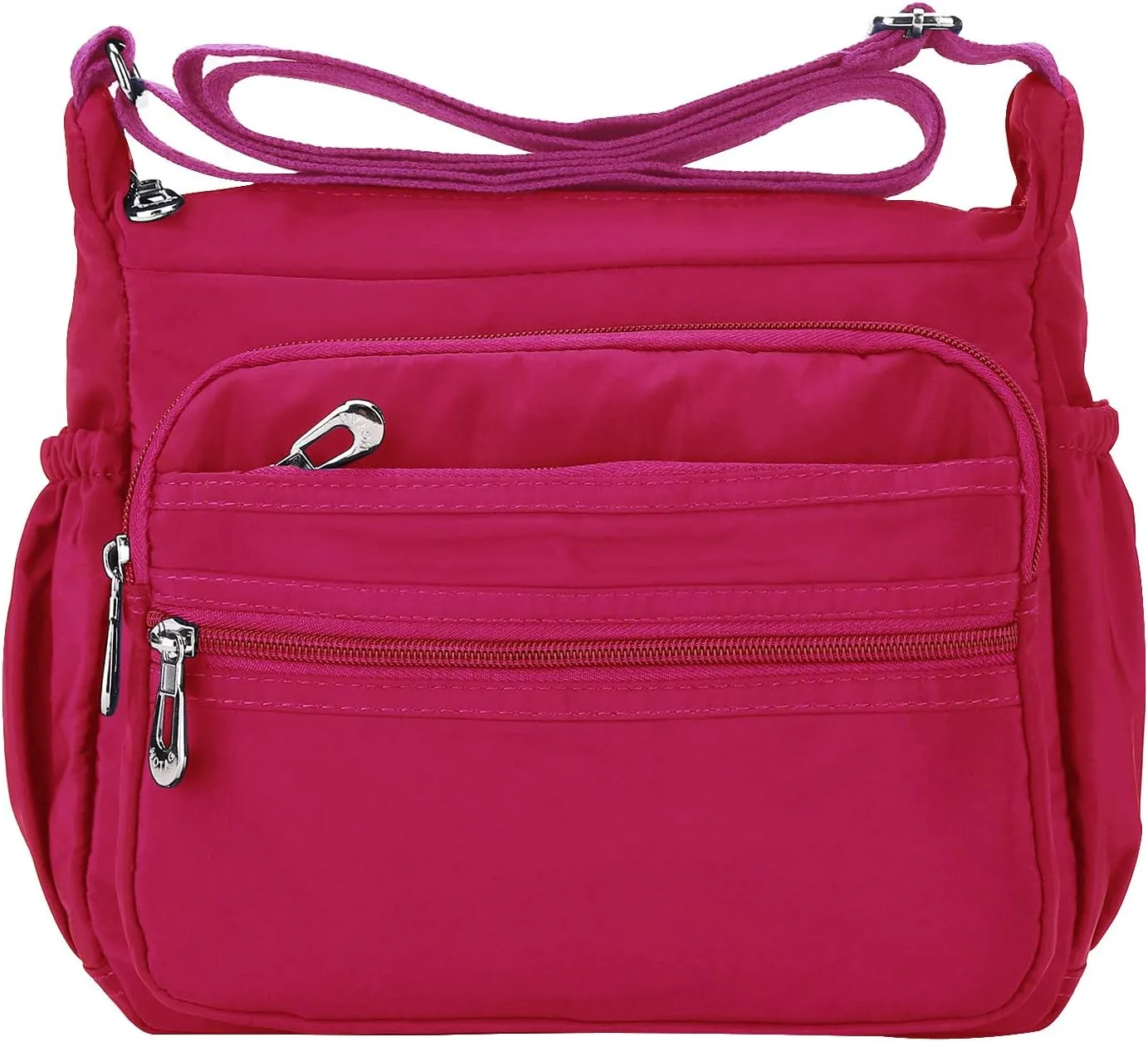 Crossbody Bag for Women Waterproof Shoulder Bag Lightweight Messenger Bag Casual Nylon Purse Handbag with Multi-Pocket