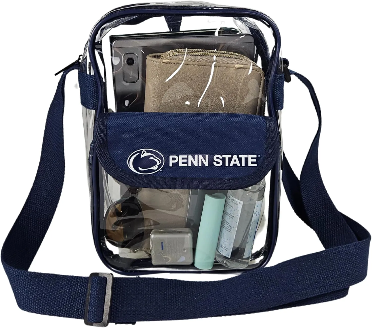 Crossbody Clear Bag 10 Inch Pouch for Valuables - Games, Graduations, Concerts – NCAA Stadium Approved