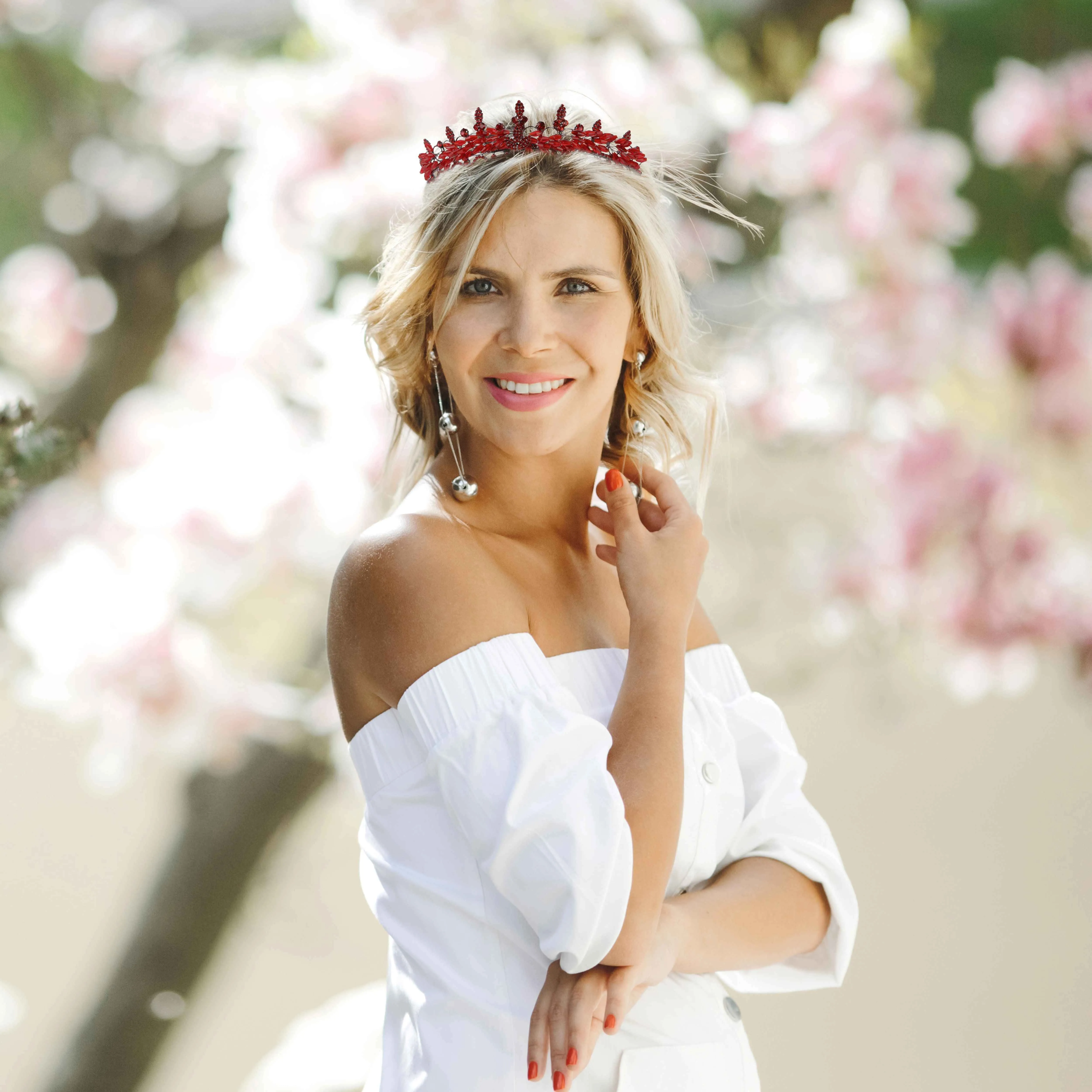 Crystal-Embellished Flower Crown