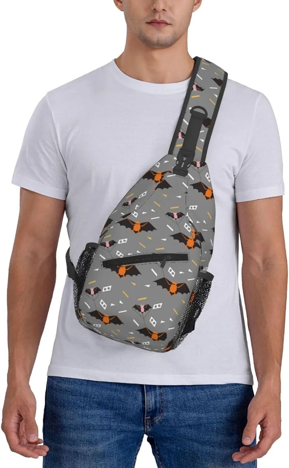 Cute bee flower Chest Bags Crossbody Sling Bag Shoulder Bag Travel Hiking Daypack For Men Women