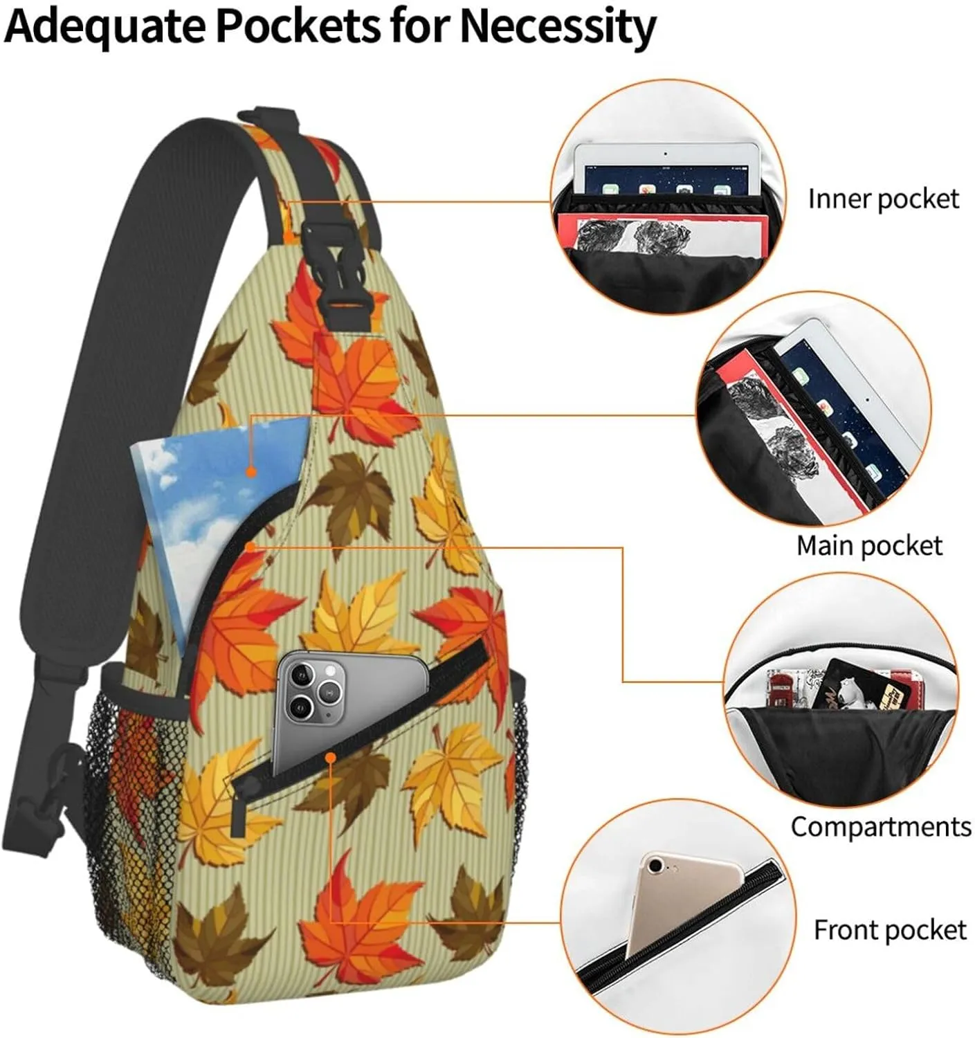 daisy Flowers Chest Bags Crossbody Sling Bag Shoulder Bag Travel Hiking Daypack For Men Women