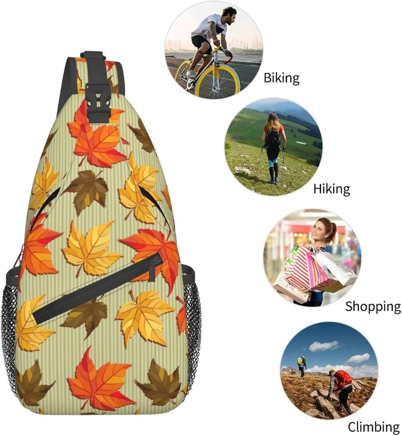 daisy Flowers Chest Bags Crossbody Sling Bag Shoulder Bag Travel Hiking Daypack For Men Women