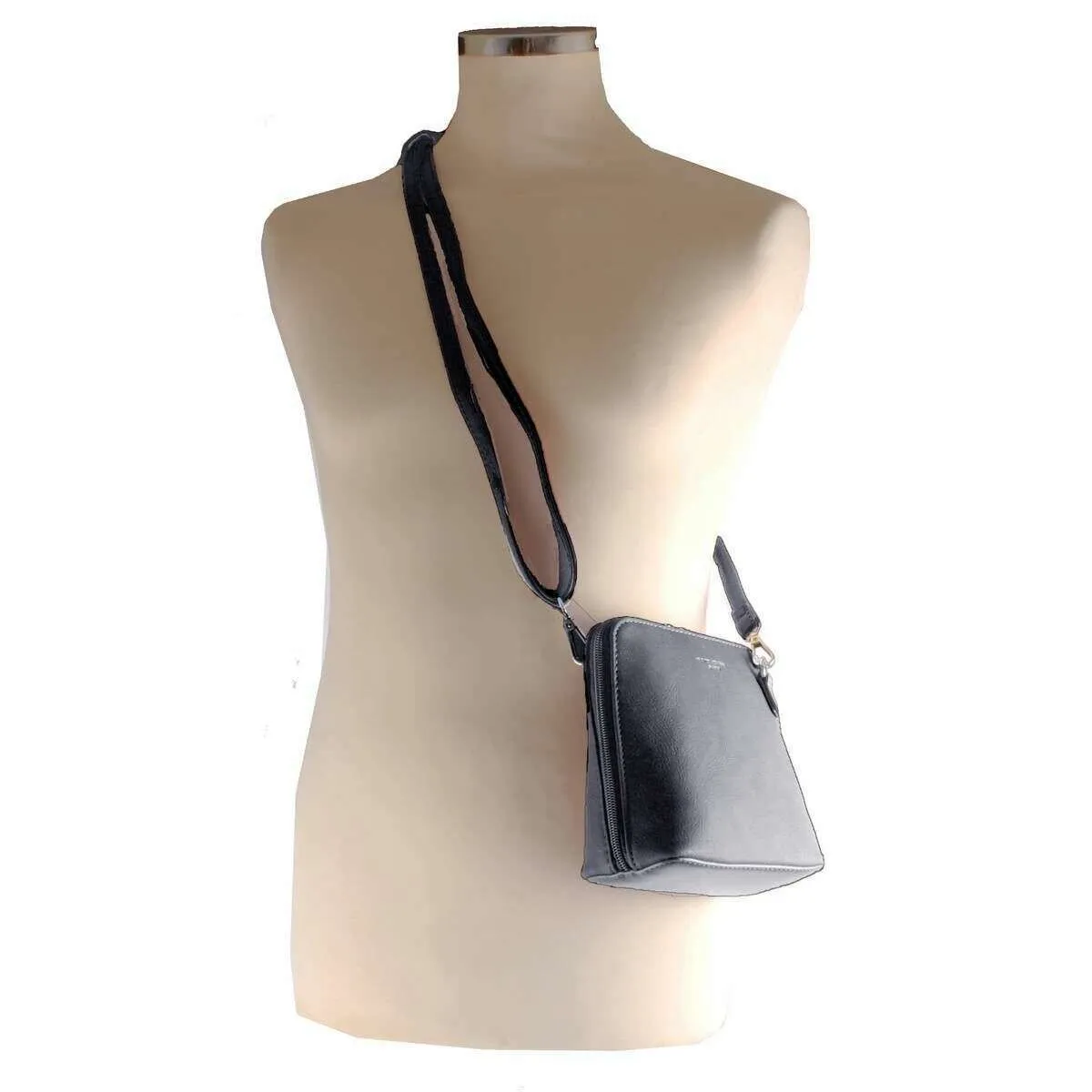David Jones Square Cross Body Bag - Black
