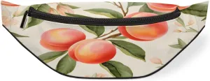Delicious Watercolour Peaches Fanny Pack for Women Men Waist Pack Crossbody Bag with Adjustable Belt for Travel Hiking Running Cycling Festivals