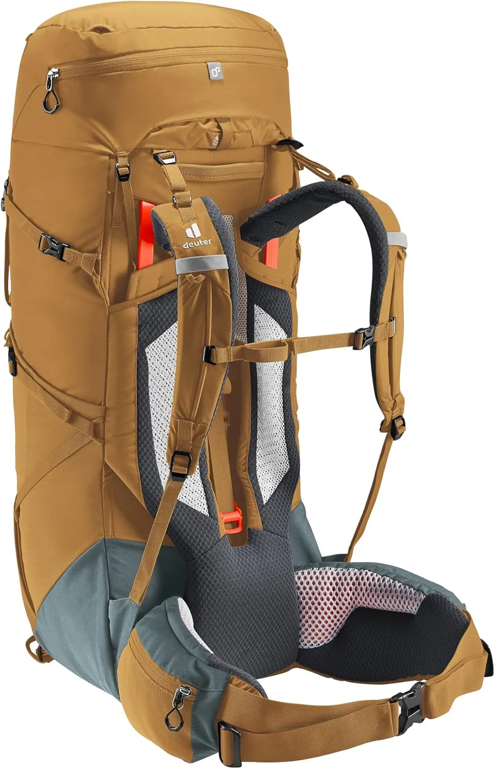 Deuter Aircontact Core 50 10L Hiking Backpack - Almond-Teal