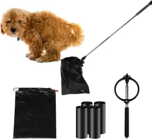 Dog Pooper Scooper,Dog Poop Catcher, with 50 Bags-60"Extendable Long Handle Portable Foldable Pet Supplies,No Cleaning Required After Use,No Residue Left Behind,for Small and Large Dogs