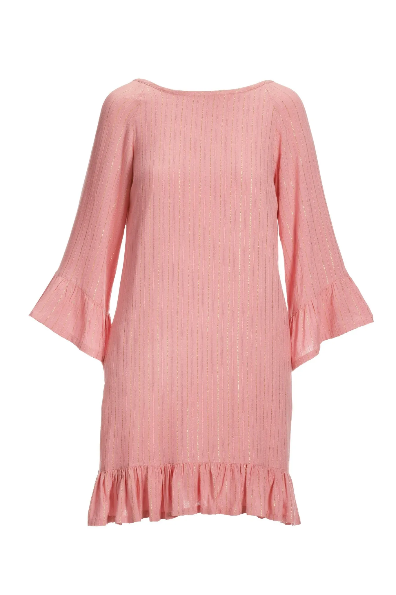 Embellished Fringe Short Dress Pink