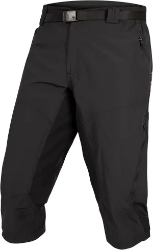 Endura Mens Hummvee Mountain Bike Baggy Cycling Short with Liner 3/4 Shorts - Black, X-Large