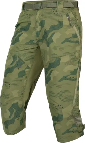 Endura Mens Hummvee Mountain Bike Baggy Cycling Short with Liner 3/4 Shorts - Tonal Olive, XX-Large