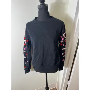 Essentiel Black Sequined Sweatshirt Sz 0