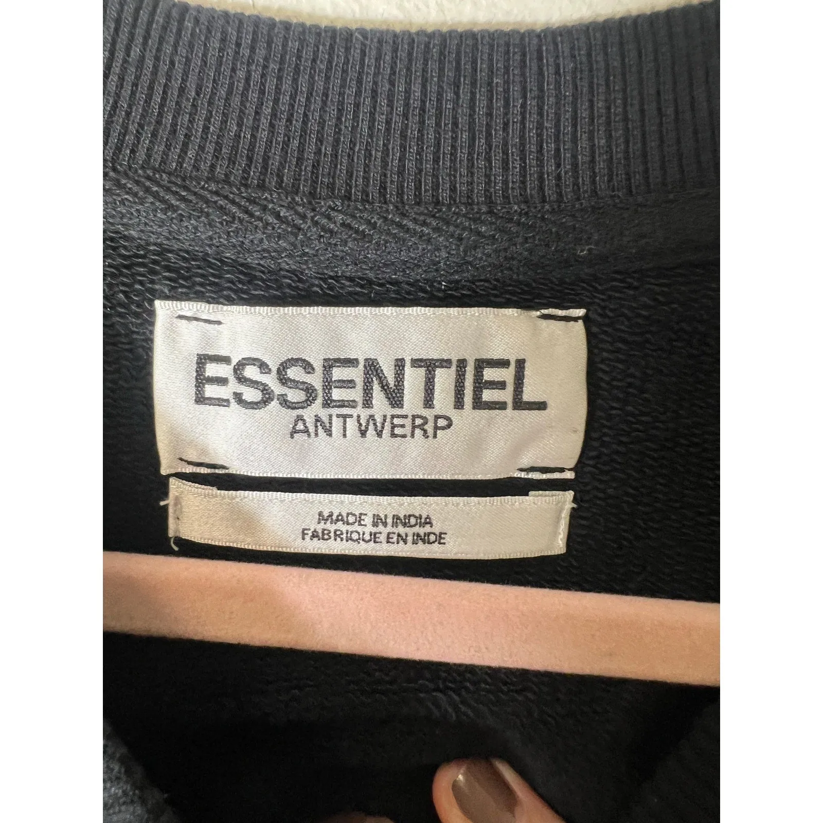 Essentiel Black Sequined Sweatshirt Sz 0