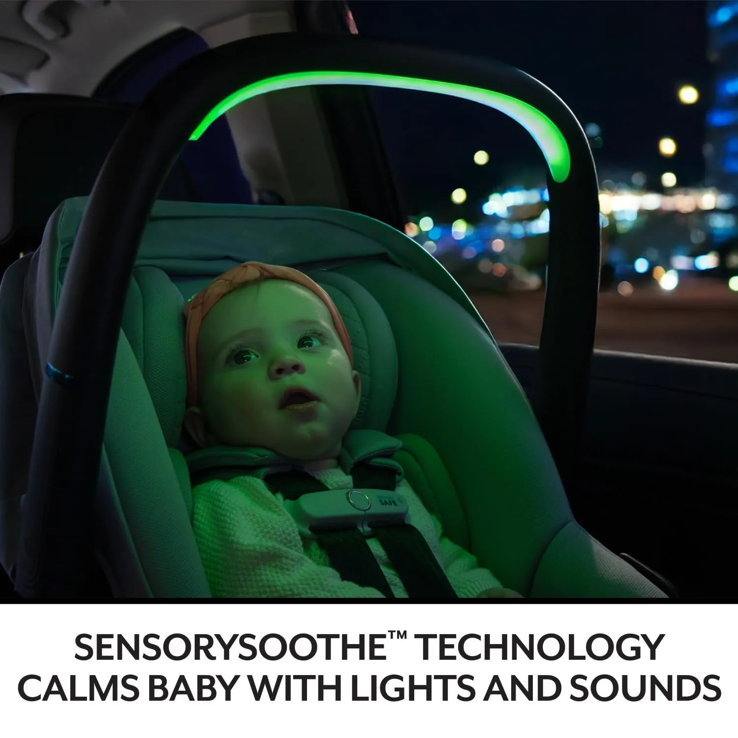 Evenflo Revolve180 LiteMax NXT Rotational Infant Car Seat with SensorySoothe (Jasper Black)