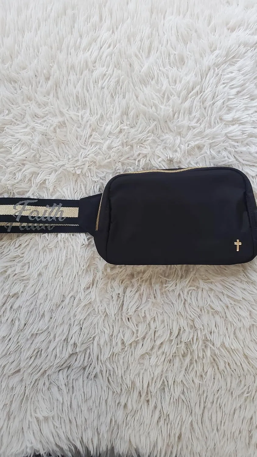 Faith Everywhere Belt Bag Medium and Large Crossbody bag for Women and Men (Large)