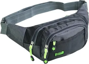 Fanny Pack Bag Canvas Unisex Fanny Pack,Waist Hip Belt Bag Purse Pouch Pocket, Travel Running Sport Bum Waterproof (Black)