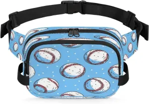 Fanny Pack Crossbody for Women Men Cartoon Baseball Fanny Pack Cross Body Bag for Shopping Traveling Running Hiking Cycling