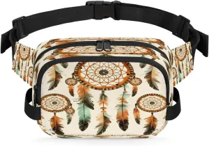 Fanny Pack Crossbody for Women Men Dream Catcher Ethnic Fanny Pack Cross Body Bag for Shopping Traveling Running Hiking Cycling