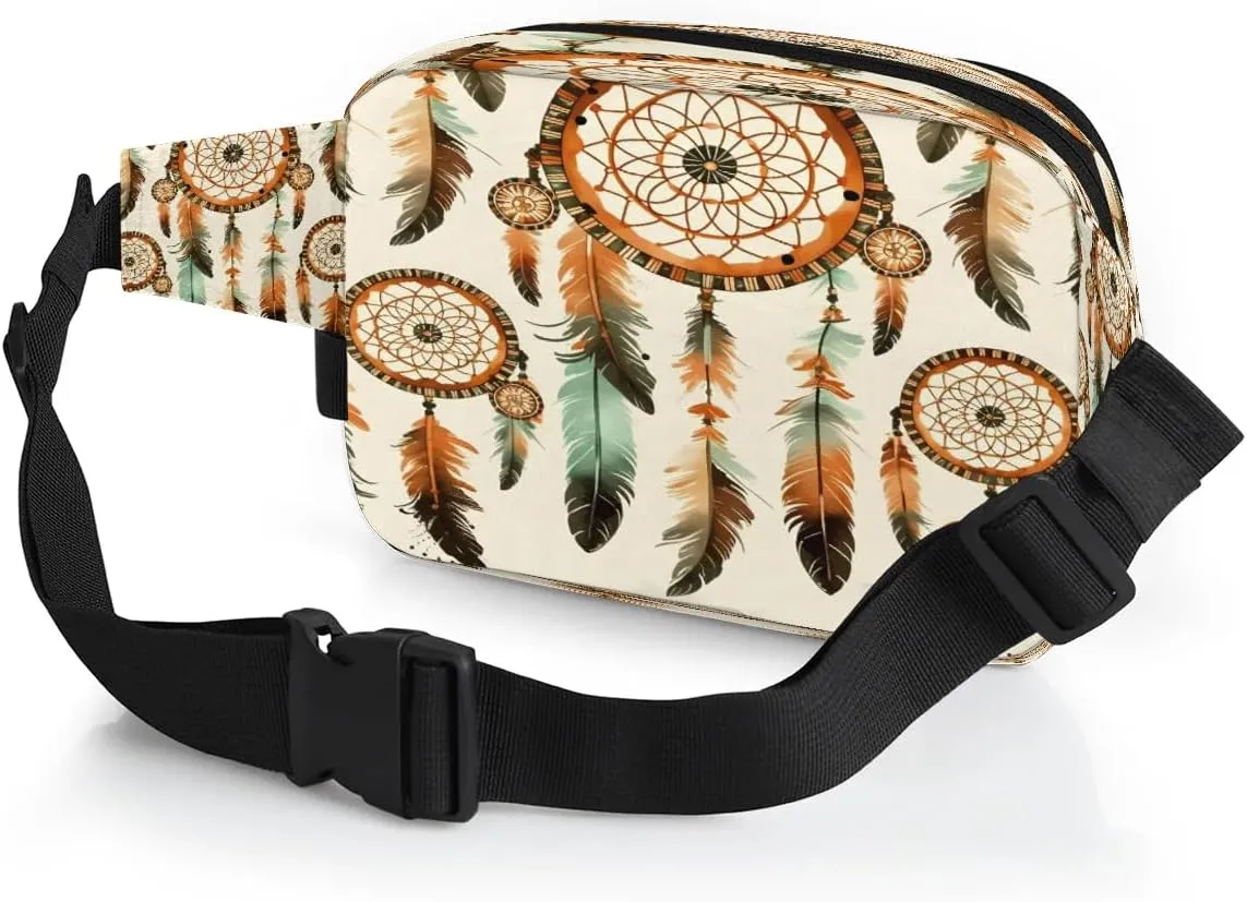 Fanny Pack Crossbody for Women Men Dream Catcher Ethnic Fanny Pack Cross Body Bag for Shopping Traveling Running Hiking Cycling