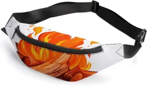 Fanny Pack for Women Men Cartoon Bonfire Waist Pack Adjustable Belt Bag for Workout Running Travelling Casual Waist Bag, 36*15cm, style-1-1