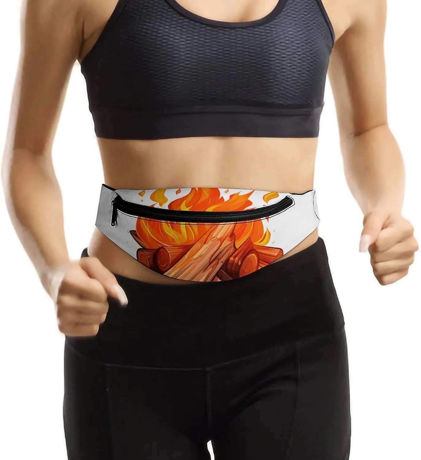 Fanny Pack for Women Men Cartoon Bonfire Waist Pack Adjustable Belt Bag for Workout Running Travelling Casual Waist Bag, 36*15cm, style-1-1