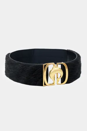 Faux Fur Cru Double D Belt