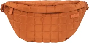FAWN DESIGN The Fawny Pack Brown Fanny Pack, Quilted Fanny Pack for Women Crossbody Bag, 2 Pockets and 6 Interior Card Slots, Adjustable Nylon Strap