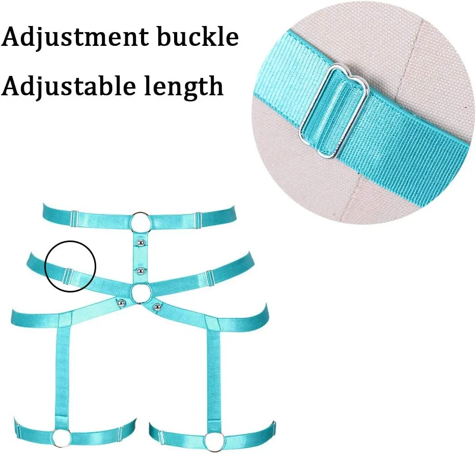 Female Body Harness Garter belt Leg Lingerie cage Soft Elasticity Carnival Punk Gothic Adjustable Belt