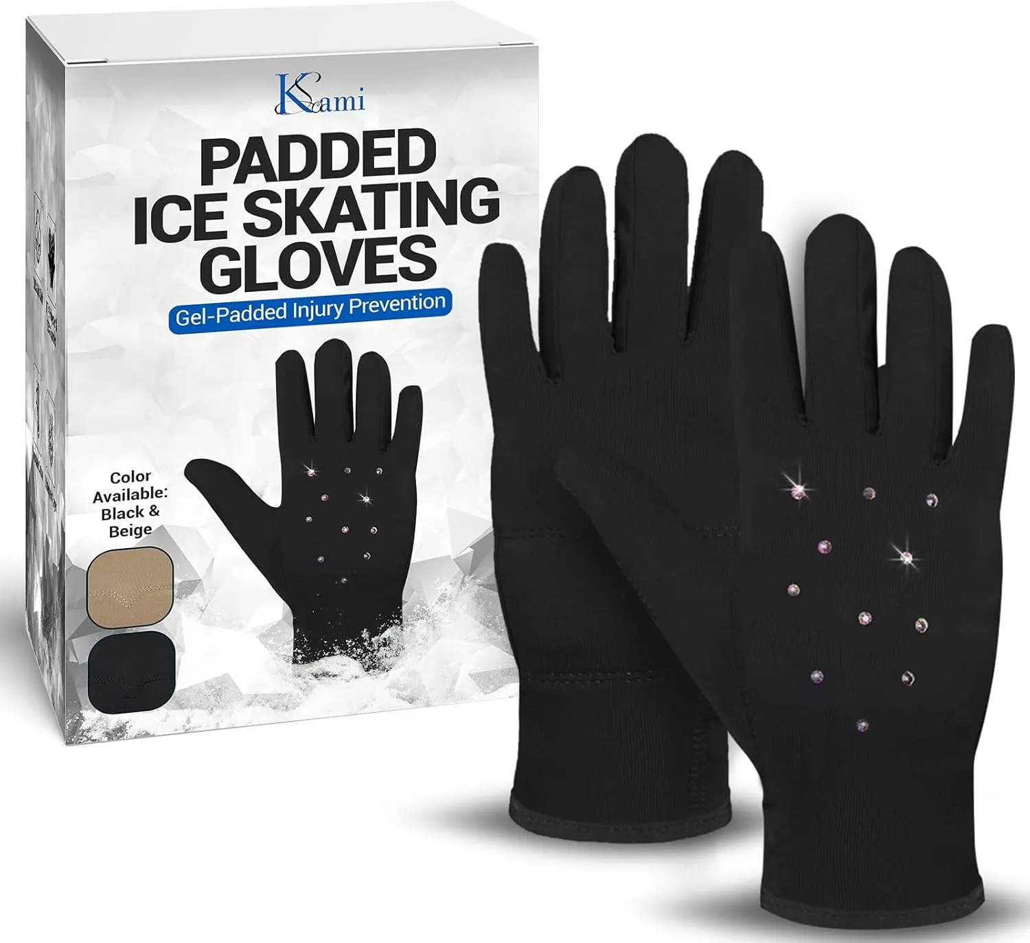 Figure Skating Gloves for Girls | Gel Padded Ice Skate Gloves | Thermal, Padded Wrist Protection | Multiple Colors