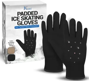 Figure Skating Gloves for Girls | Gel Padded Ice Skate Gloves | Thermal, Padded Wrist Protection | Multiple Colors