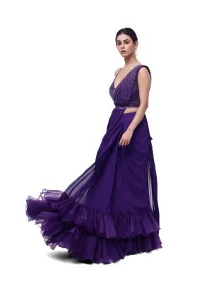 Fish Cut Drape saree