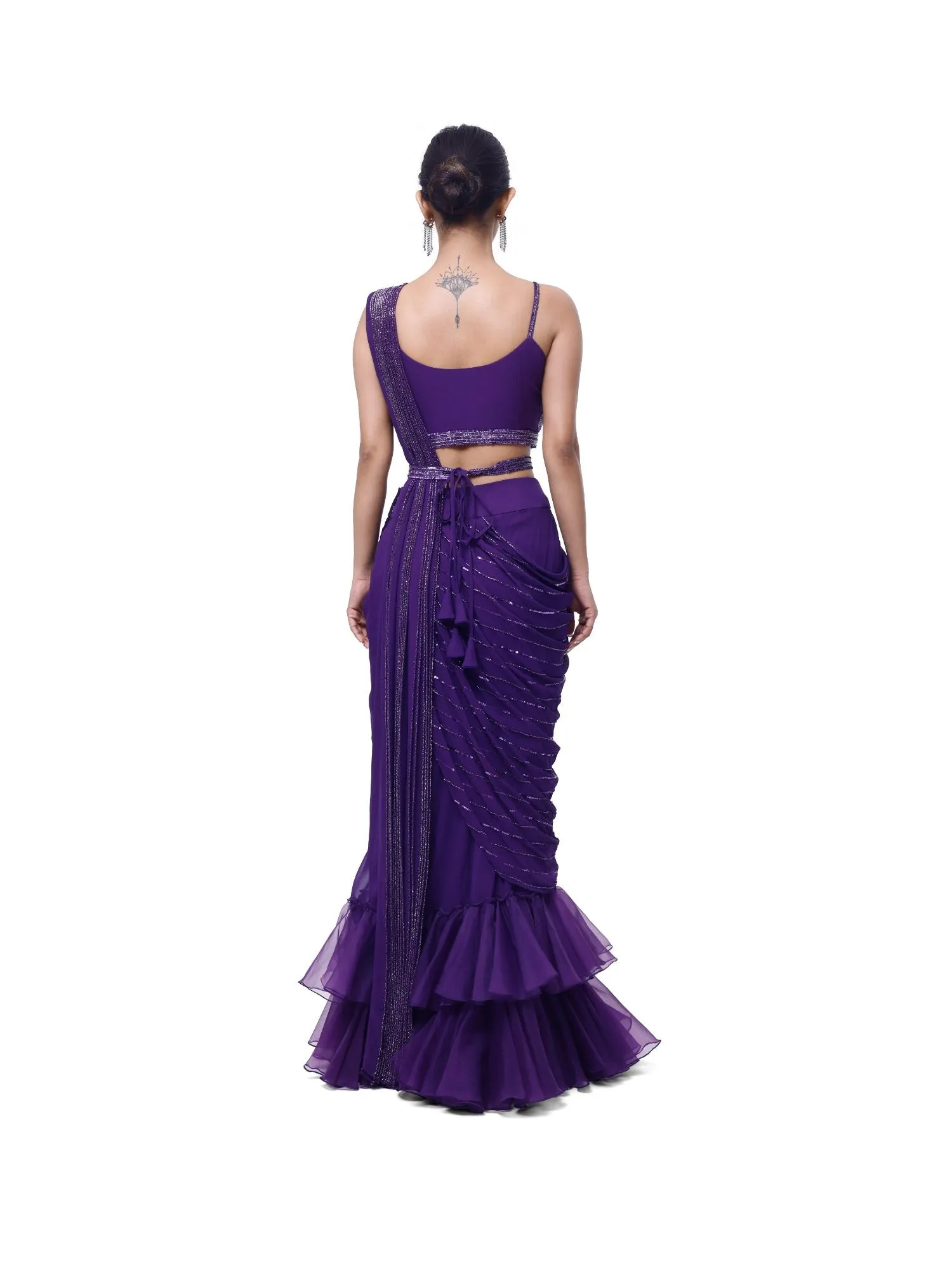 Fish Cut Drape saree