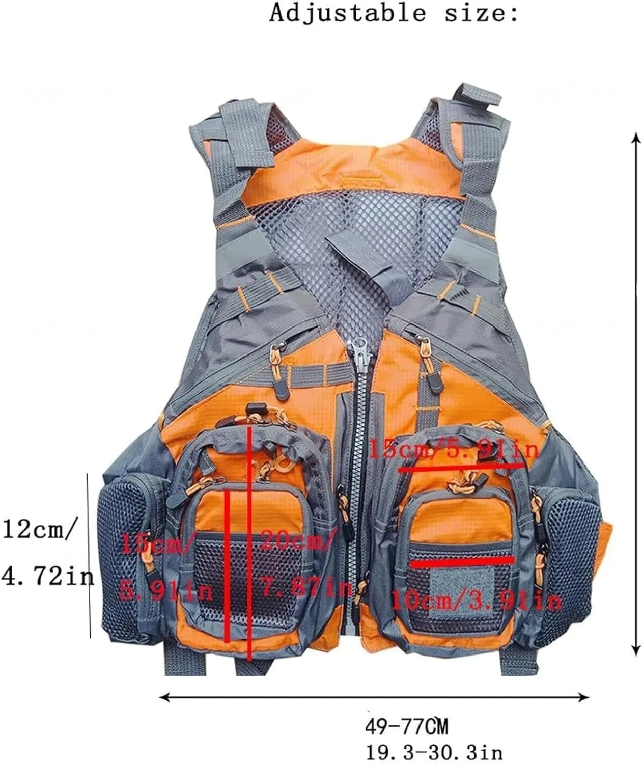 Fishing Safety Life Jacket with Multi-Pockets and Zipped, Safety Vest for Your Swimming Travel