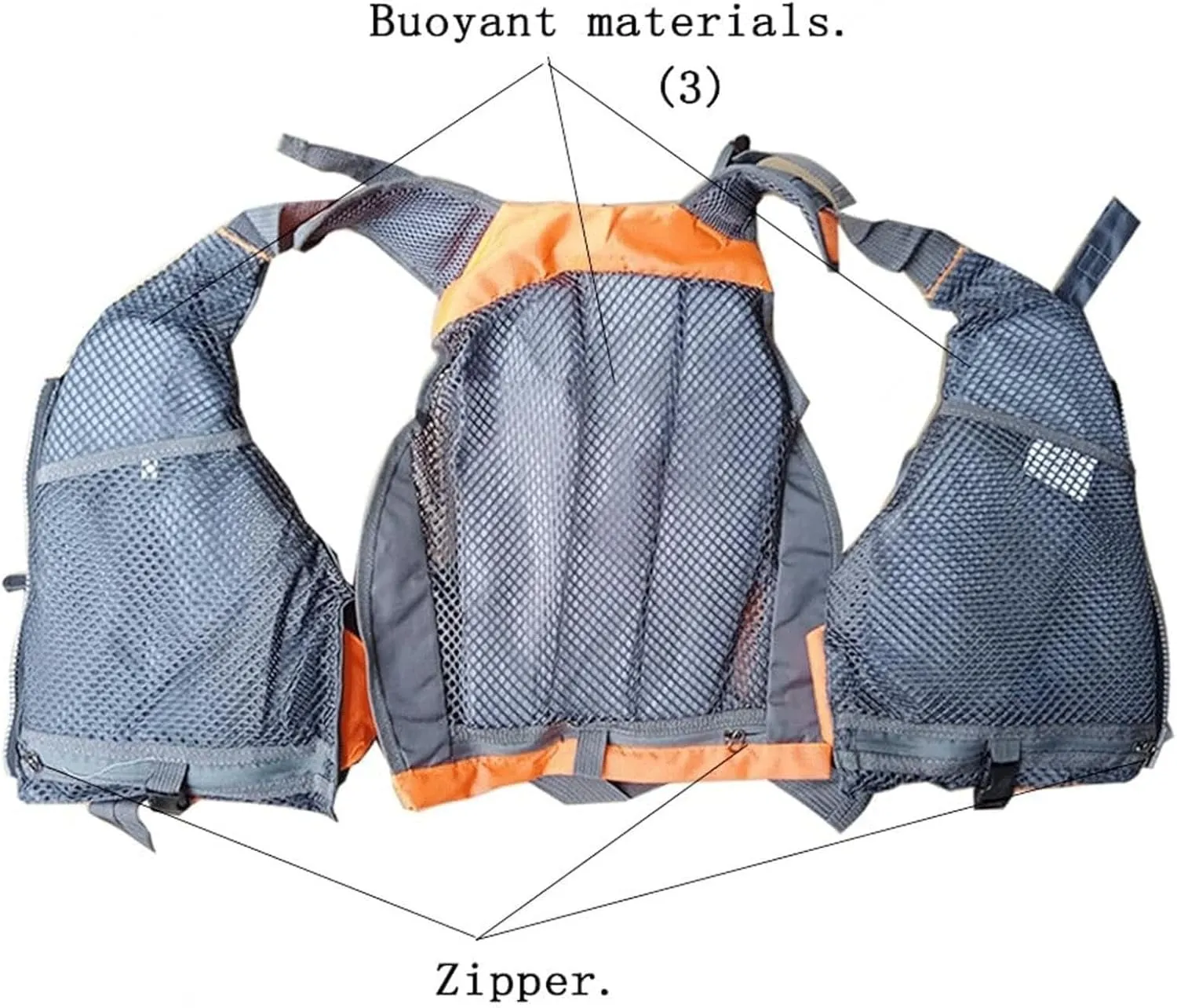 Fishing Safety Life Jacket with Multi-Pockets and Zipped, Safety Vest for Your Swimming Travel