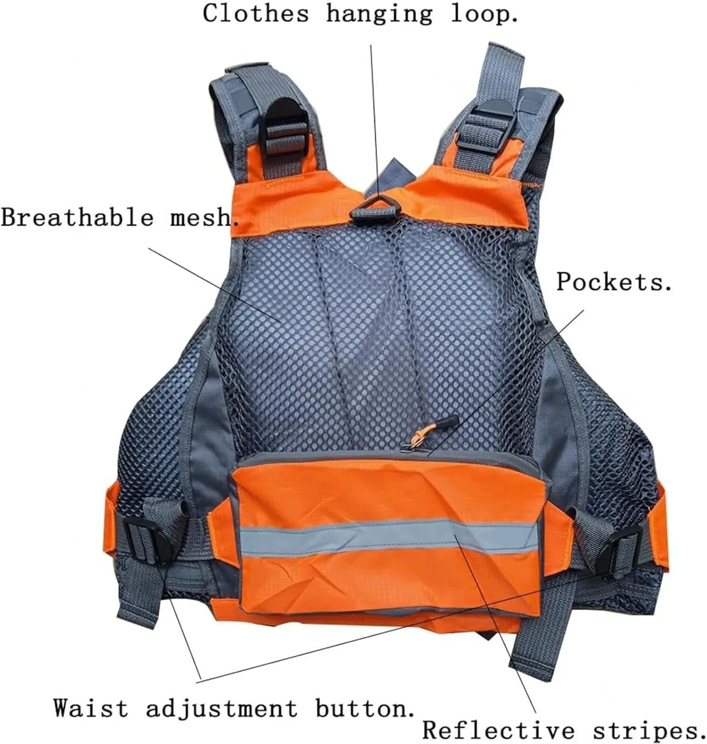 Fishing Safety Life Jacket with Multi-Pockets and Zipped, Safety Vest for Your Swimming Travel