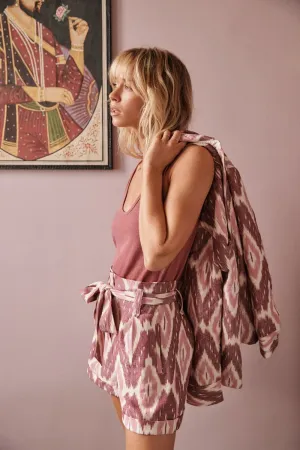 FLARED SHORTS IN BATIK PATTERN