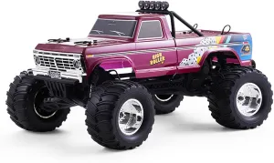 FMS 1/10 RC Truck Ford F100 – 2WD Monster Truck with Licensed Body, 550 Brushed Motor, Oil Shocks, Independent Suspension – All-Terrain RC Crawler, High Speed Off-Road RC Car for gift (HIGH ROLLER RS)