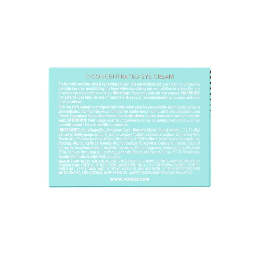 FOREO Hydrate & Brighten UFO 3 LED Set - Face Mask Skincare Device   14 UFO Activated Masks   IRIS C-Concentrated Brightening Eye Cream, 0.5 Oz - Face Moisturiser