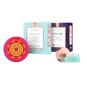 FOREO Hydrate & Brighten UFO 3 LED Set - Face Mask Skincare Device   14 UFO Activated Masks   IRIS C-Concentrated Brightening Eye Cream, 0.5 Oz - Face Moisturiser