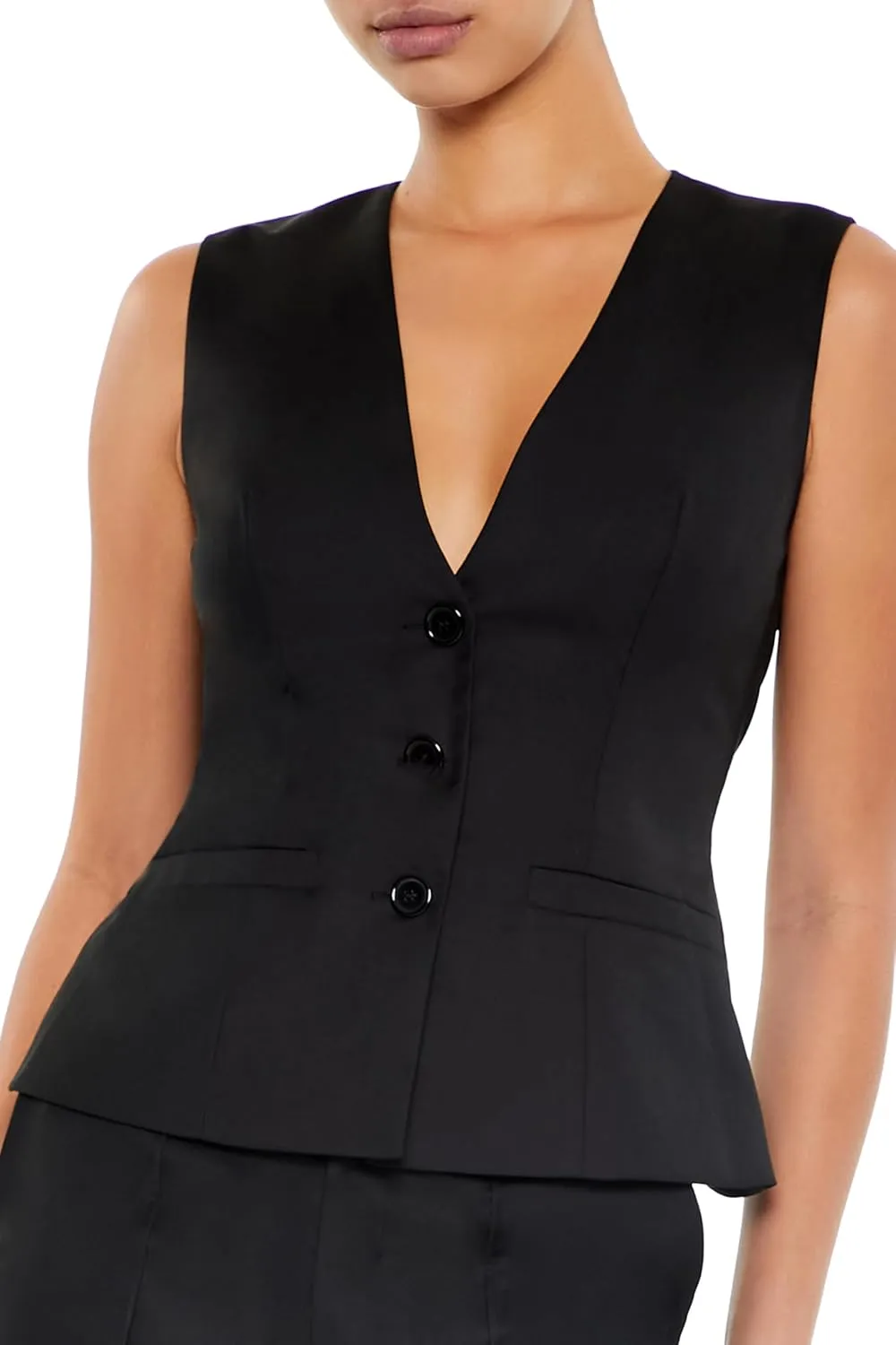 Forever 21 womens Twill Cutout Vest & Pants Set