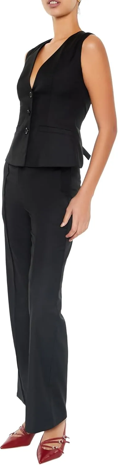 Forever 21 womens Twill Cutout Vest & Pants Set