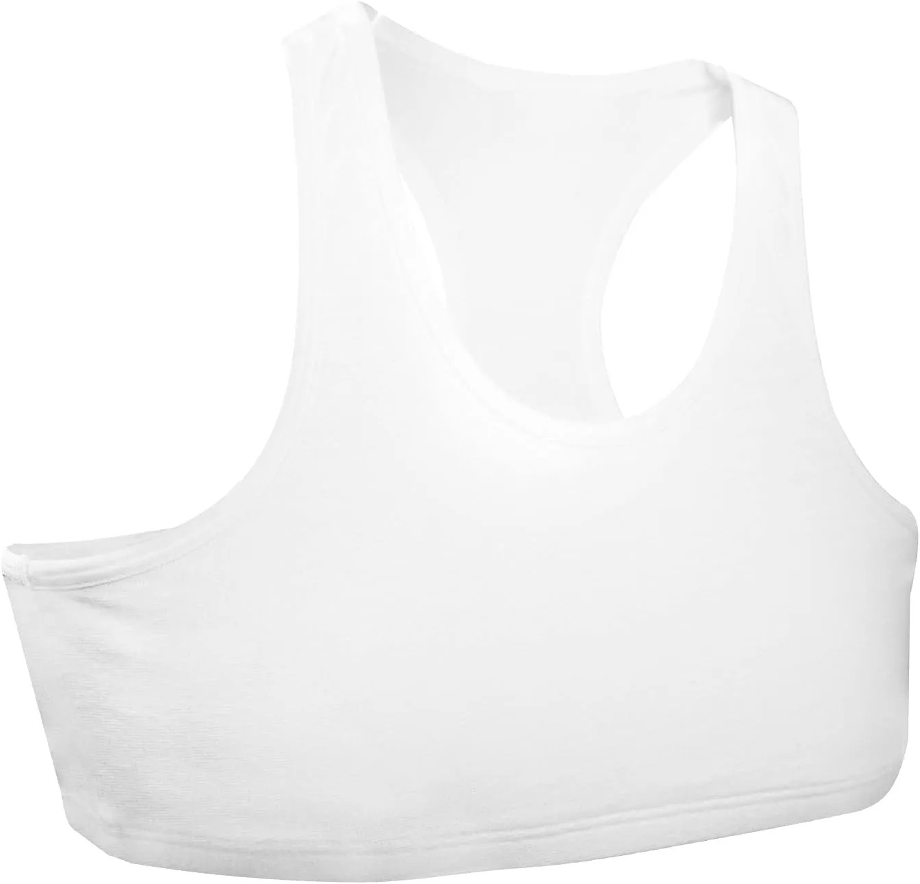 Fruit of the Loom Girls' Multi Cotton Built-Up Stretch Sports Bra Available in 6 Packs