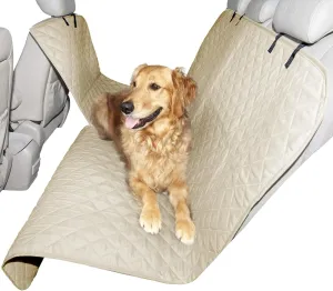 Furhaven Universal Water-Resistant Quilted Hammock-Style Backseat or Cargo Area Protector - Clay, One Size