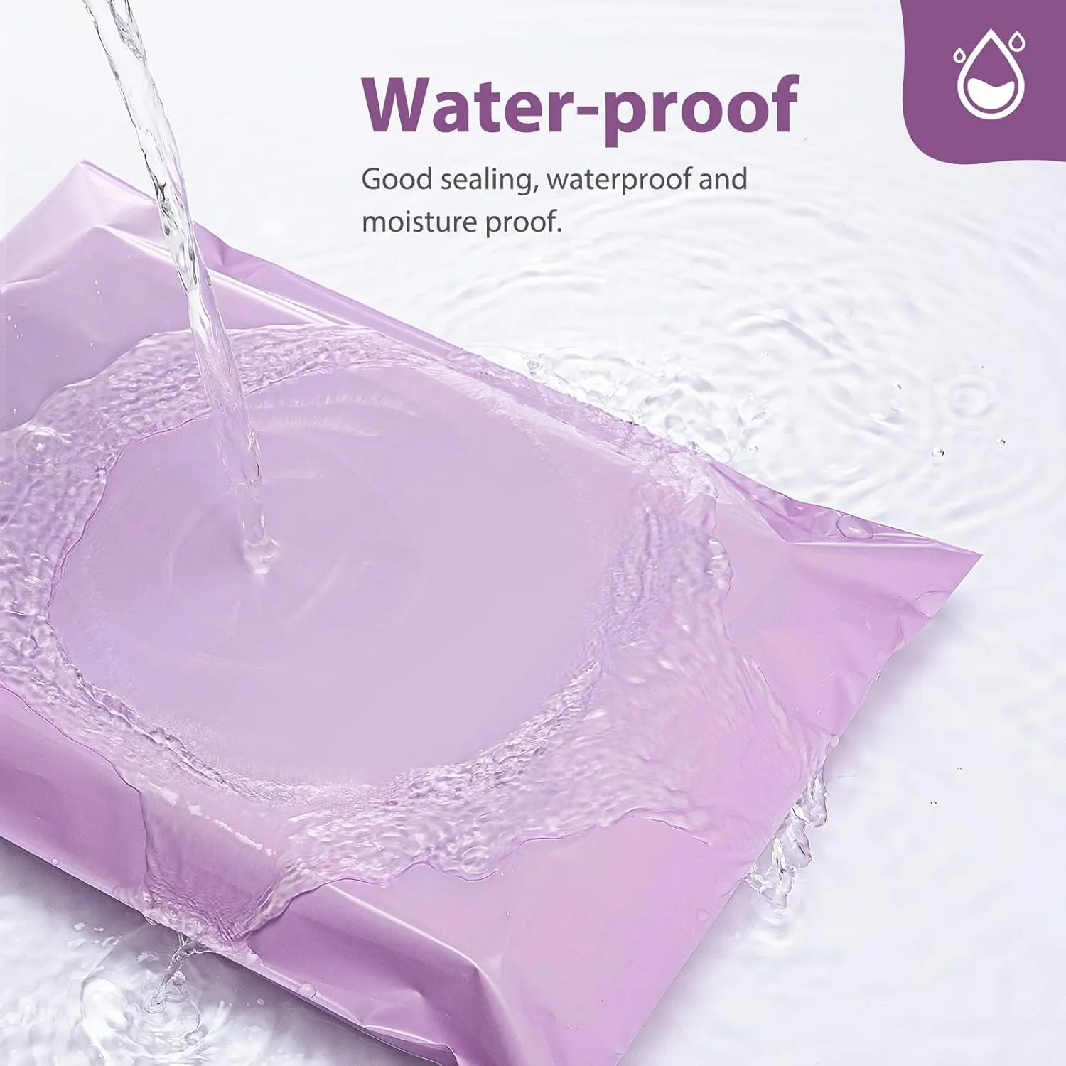 Fuxury Poly Mailers 10x13 Inch 200 Pcs, Bulk Shipping Bags for Clothing, Strong Adhesive Shipping Envelopes for Small Business Suppliers,Waterproof Mailers Poly Bags Mailing Envelopes Light Purple