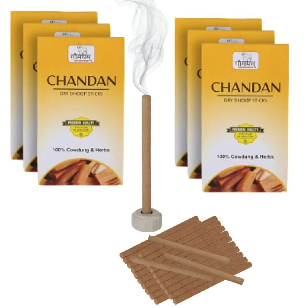 Gaumayam chandan cow dung dhoop sticks ( 60 Sticks )