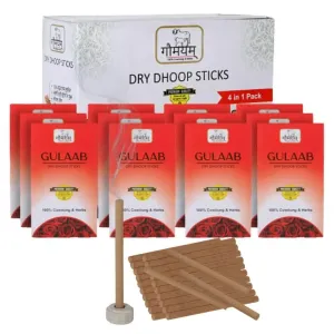 Gaumayam gulab cow dung dhoop sticks (120 Pcs)