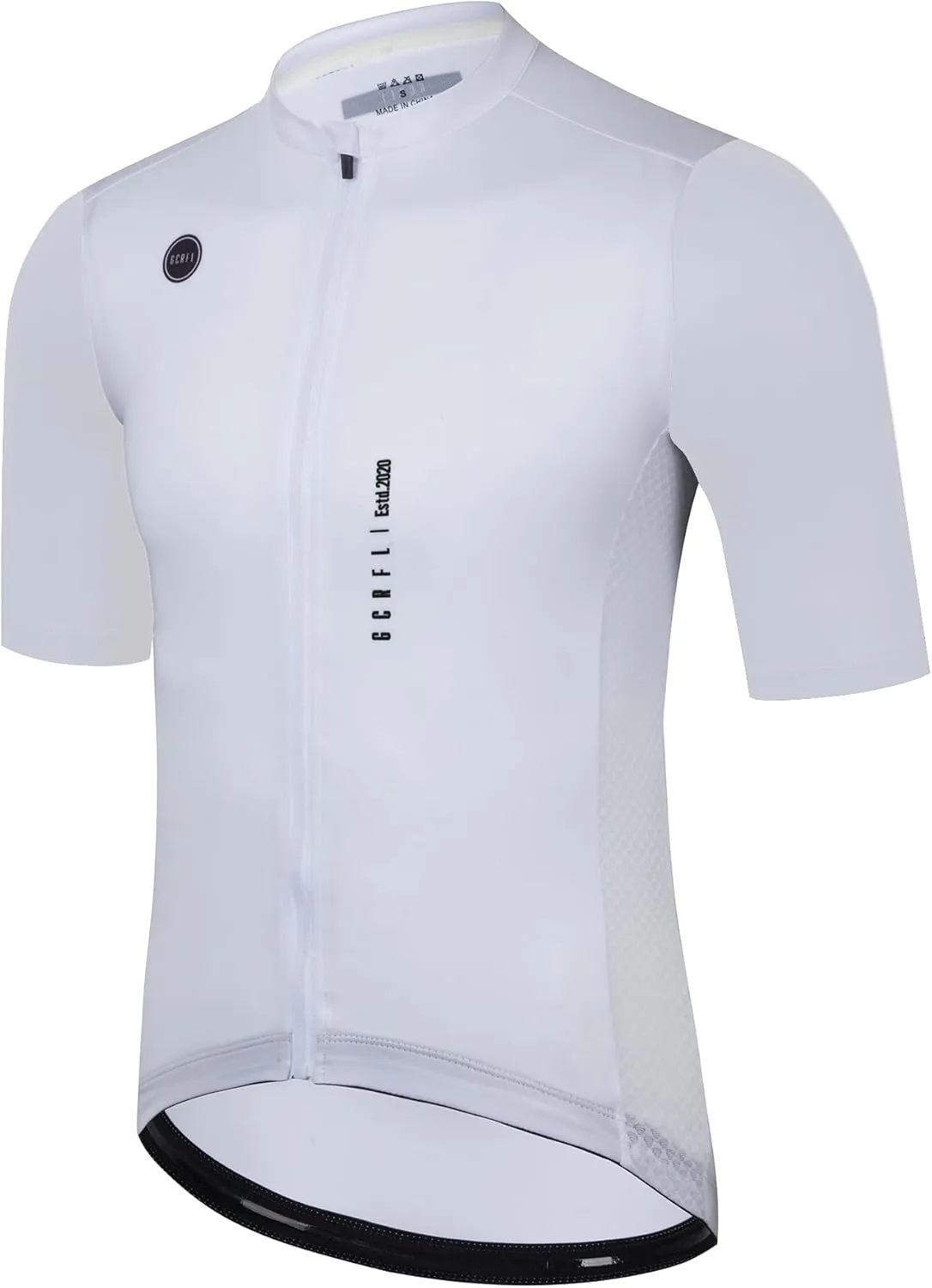 GCRFL Cycling Jersey Men Shorts Sleeves Road Bike Jersey Bicycle Tops Shirt, Zipper Pocket UPF 50  Lightweight PRO Race Fit